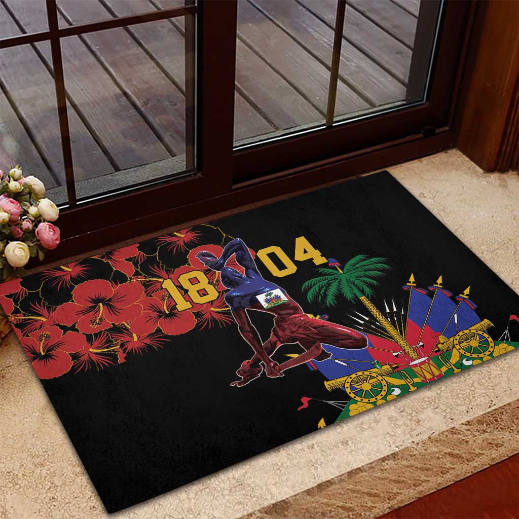 Haiti Negre Marron Rubber Doormat Libete Egalite Fratenite