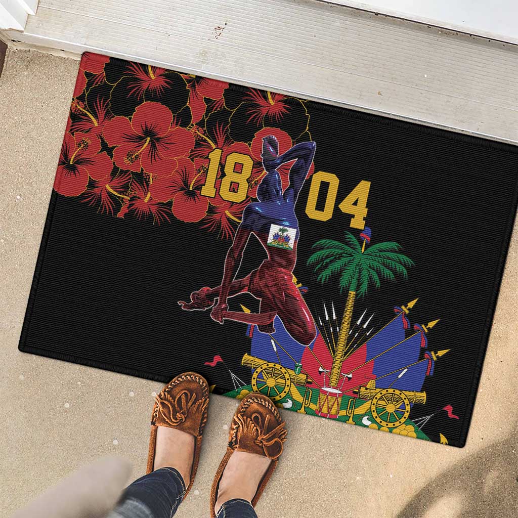 Haiti Negre Marron Rubber Doormat Libete Egalite Fratenite