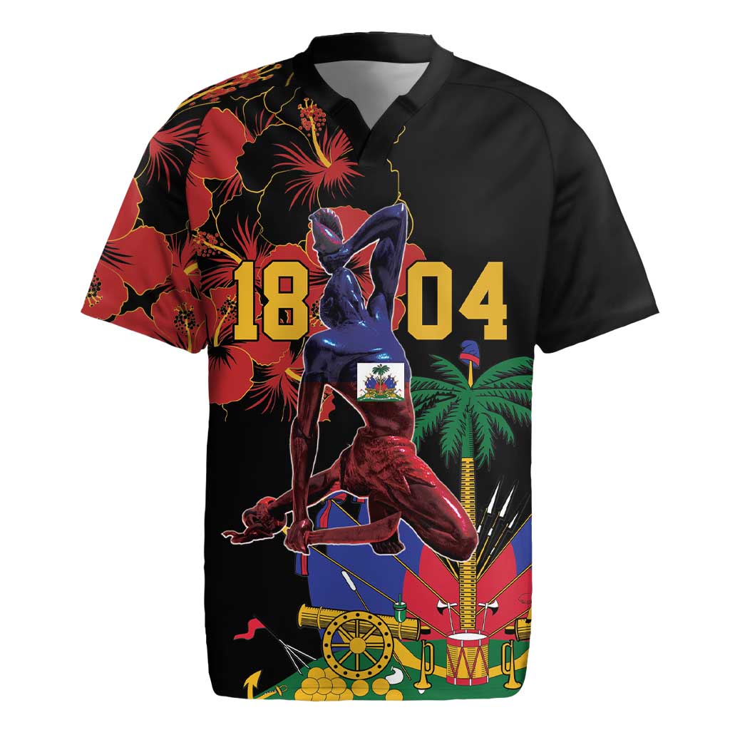 Haiti Negre Marron Rugby Jersey Libete Egalite Fratenite