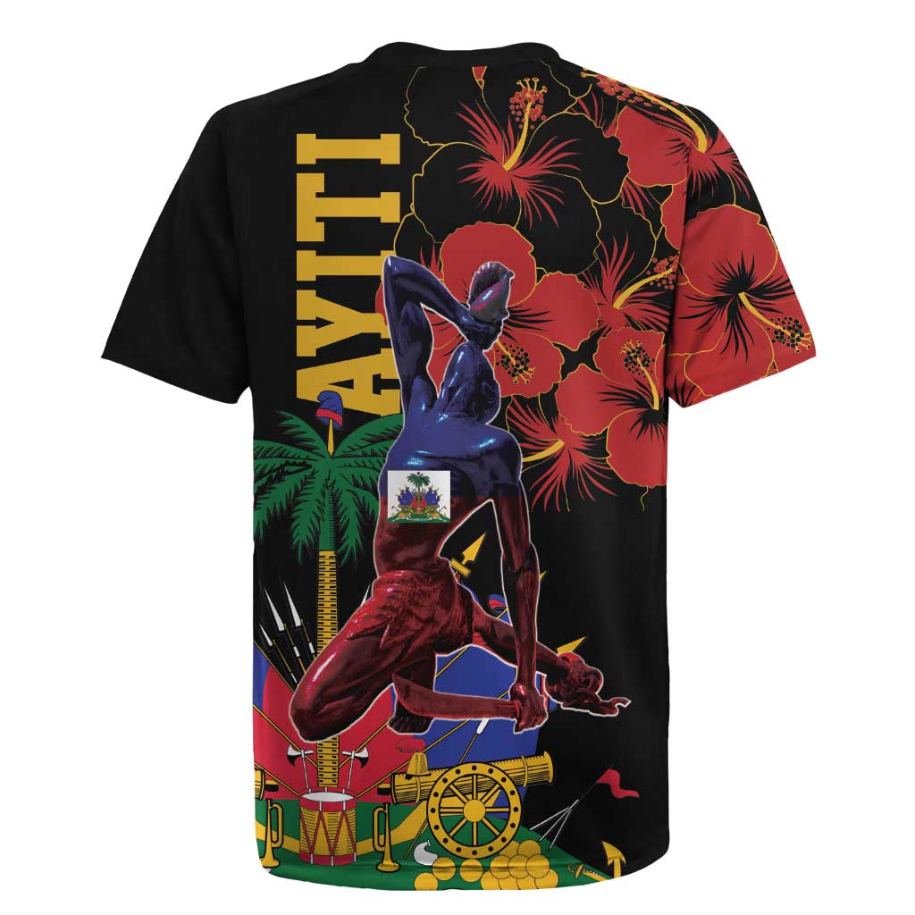 Haiti Negre Marron Rugby Jersey Libete Egalite Fratenite