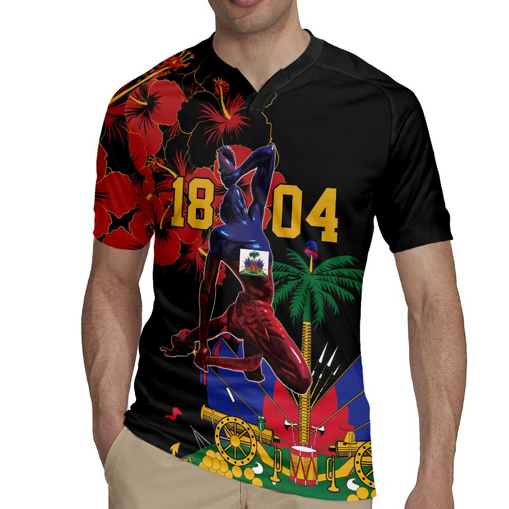 Haiti Negre Marron Rugby Jersey Libete Egalite Fratenite