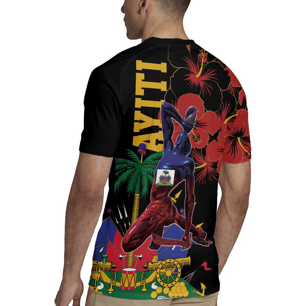 Haiti Negre Marron Rugby Jersey Libete Egalite Fratenite