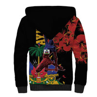 Haiti Negre Marron Sherpa Hoodie Libete Egalite Fratenite