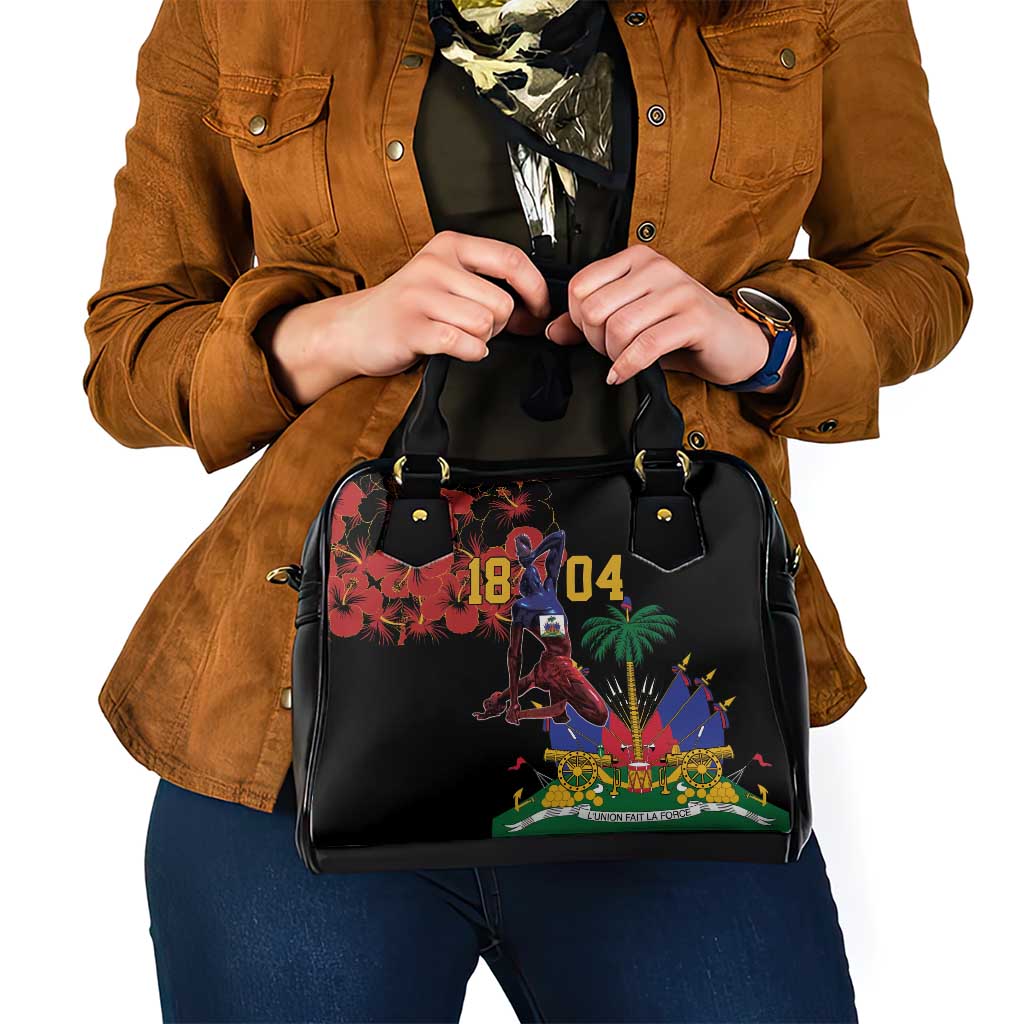 Haiti Negre Marron Shoulder Handbag Libete Egalite Fratenite