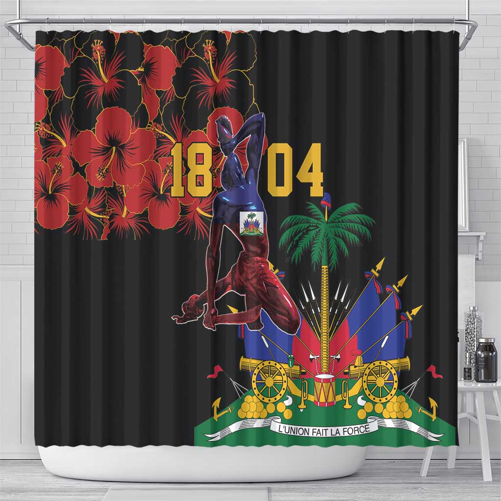 Haiti Negre Marron Shower Curtain Libete Egalite Fratenite