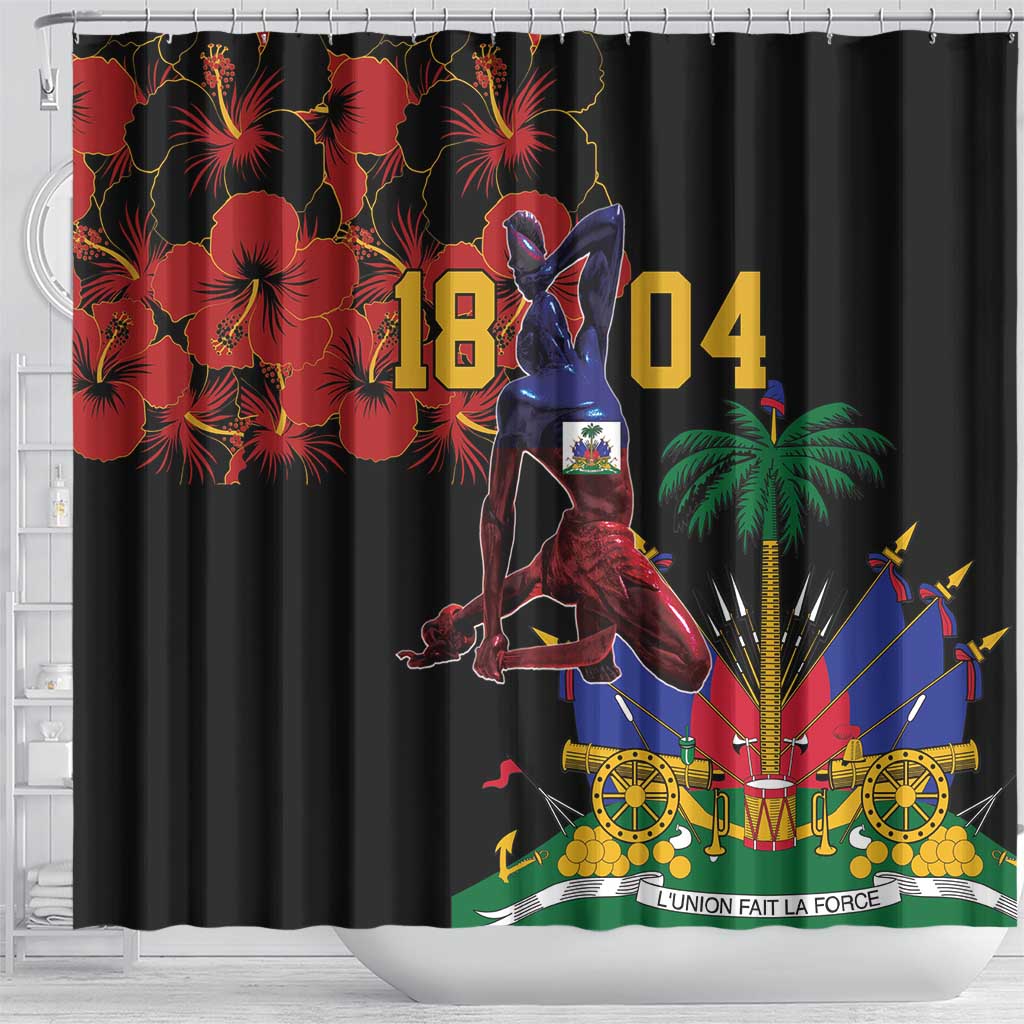 Haiti Negre Marron Shower Curtain Libete Egalite Fratenite