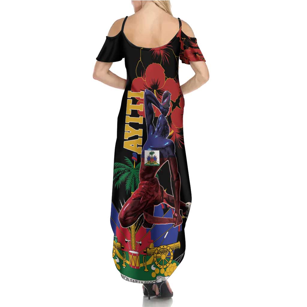 Haiti Negre Marron Summer Maxi Dress Libete Egalite Fratenite