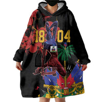 Haiti Negre Marron Wearable Blanket Hoodie Libete Egalite Fratenite