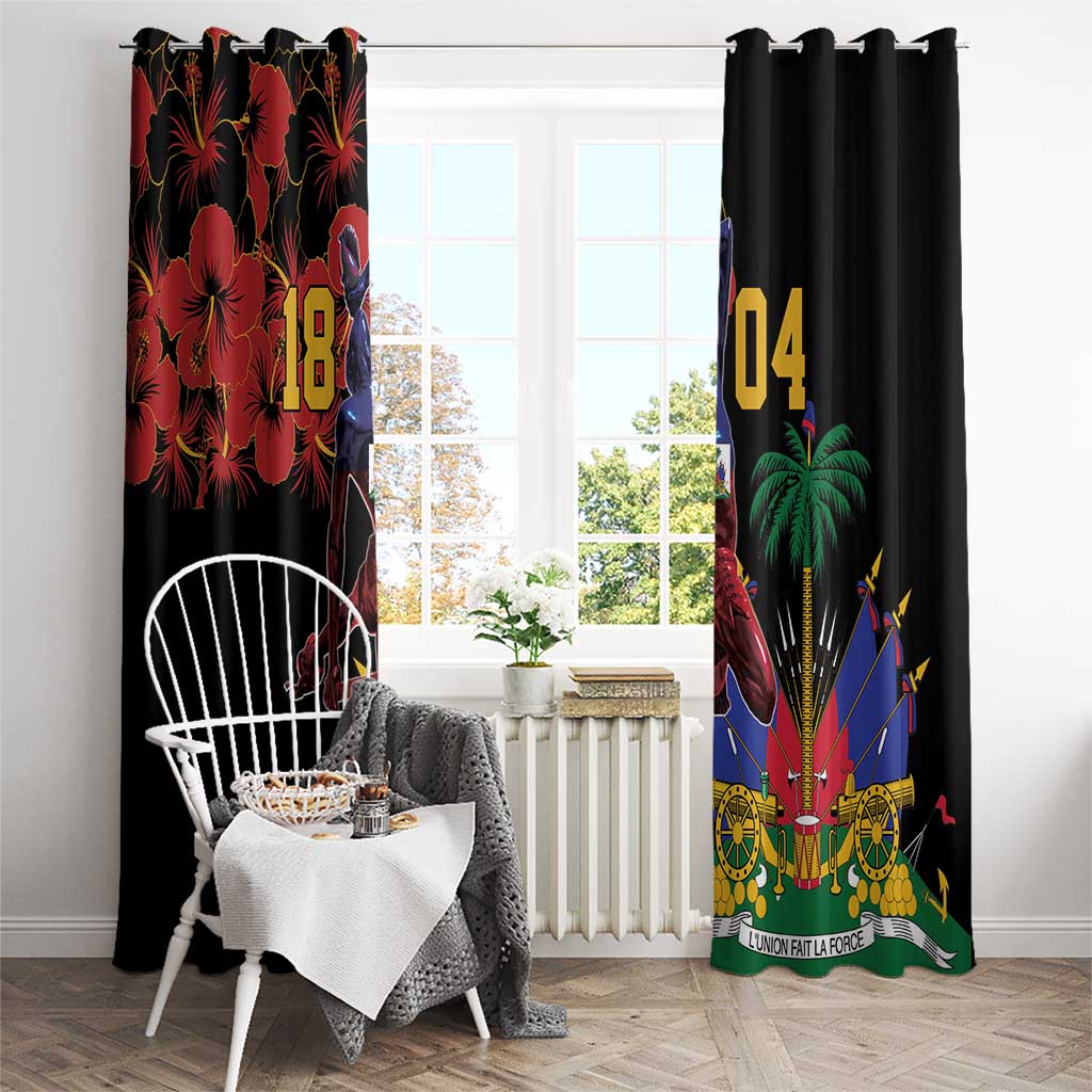 Haiti Negre Marron Window Curtain Libete Egalite Fratenite