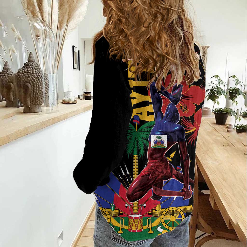 Haiti Negre Marron Women Casual Shirt Libete Egalite Fratenite