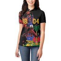 Haiti Negre Marron Women Polo Shirt Libete Egalite Fratenite