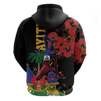 Haiti Negre Marron Zip Hoodie Libete Egalite Fratenite