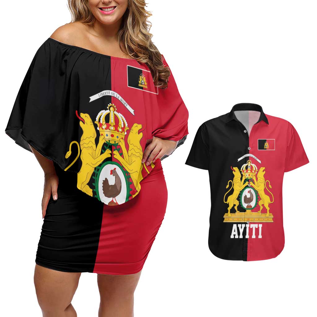 First Empire of Haiti 1804 –1806 Couples Matching Off Shoulder Short Dress and Hawaiian Shirt Liberte ou la Mort!