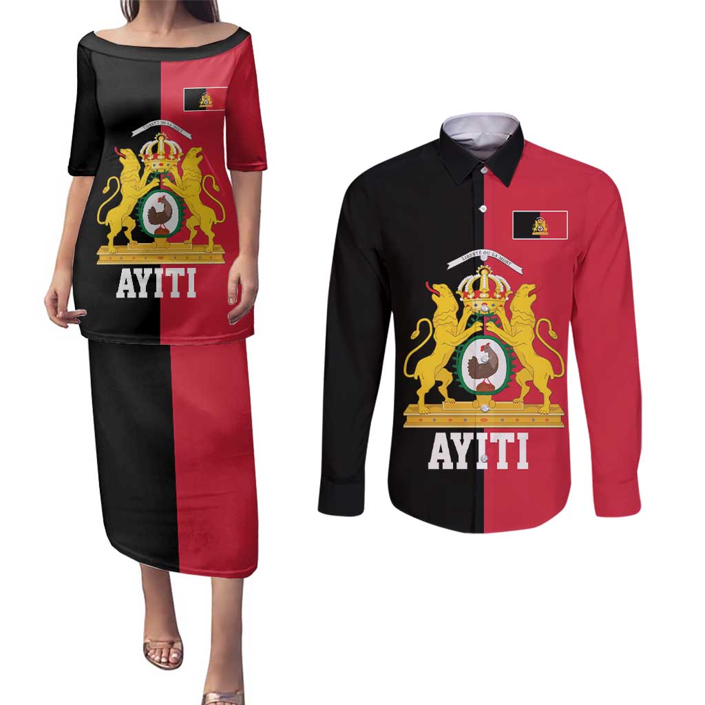 First Empire of Haiti 1804 –1806 Couples Matching Puletasi and Long Sleeve Button Shirt Liberte ou la Mort!