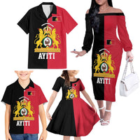 First Empire of Haiti 1804 –1806 Family Matching Off The Shoulder Long Sleeve Dress and Hawaiian Shirt Liberte ou la Mort!