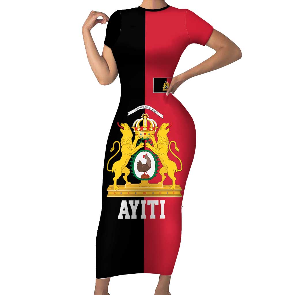 First Empire of Haiti 1804 –1806 Family Matching Short Sleeve Bodycon Dress and Hawaiian Shirt Liberte ou la Mort!