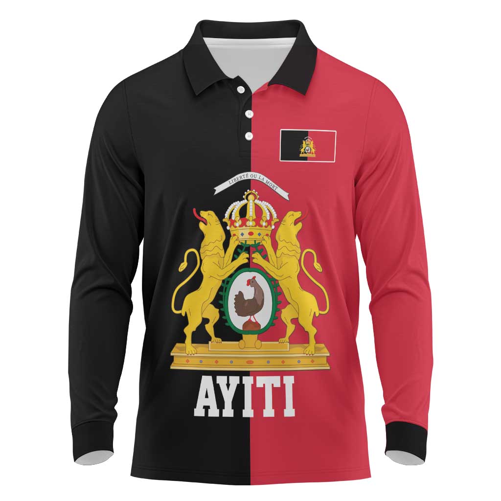 First Empire of Haiti 1804 –1806 Long Sleeve Polo Shirt Liberte ou la Mort!