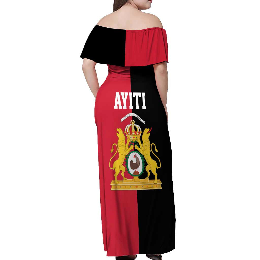 First Empire of Haiti 1804 –1806 Off Shoulder Maxi Dress Liberte ou la Mort!
