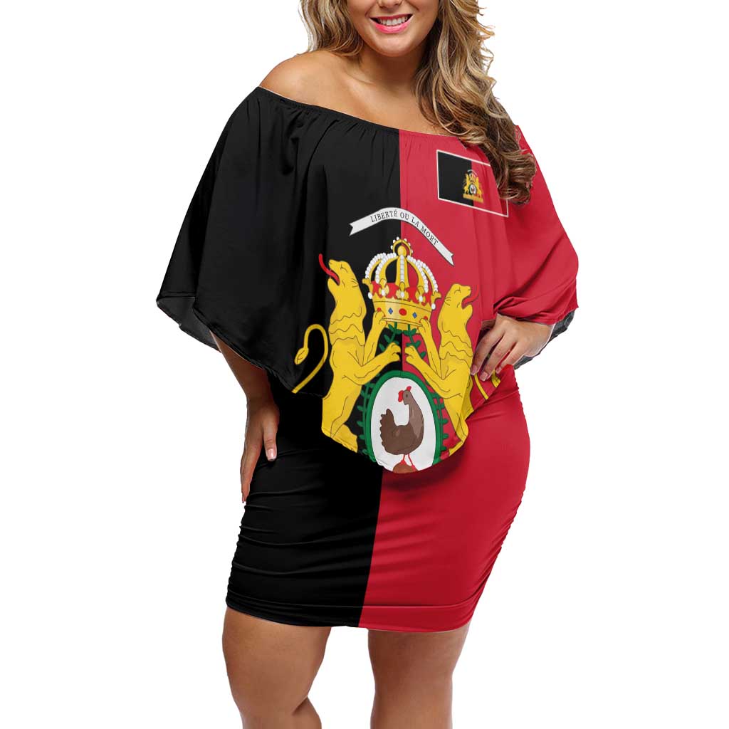 First Empire of Haiti 1804 –1806 Off Shoulder Short Dress Liberte ou la Mort!