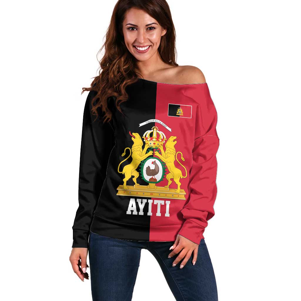 First Empire of Haiti 1804 –1806 Off Shoulder Sweater Liberte ou la Mort!