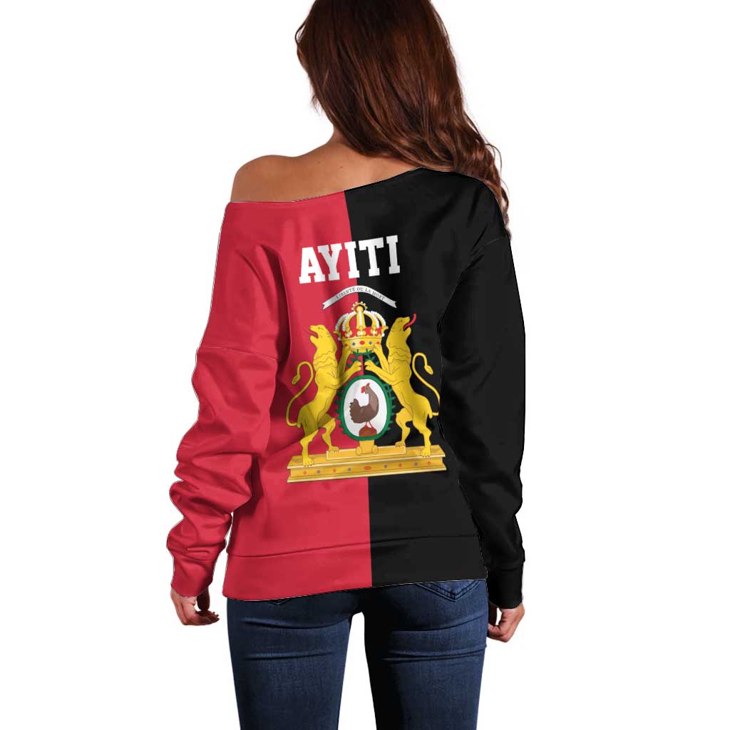 First Empire of Haiti 1804 –1806 Off Shoulder Sweater Liberte ou la Mort!