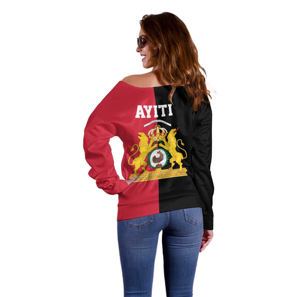 First Empire of Haiti 1804 –1806 Off Shoulder Sweater Liberte ou la Mort!