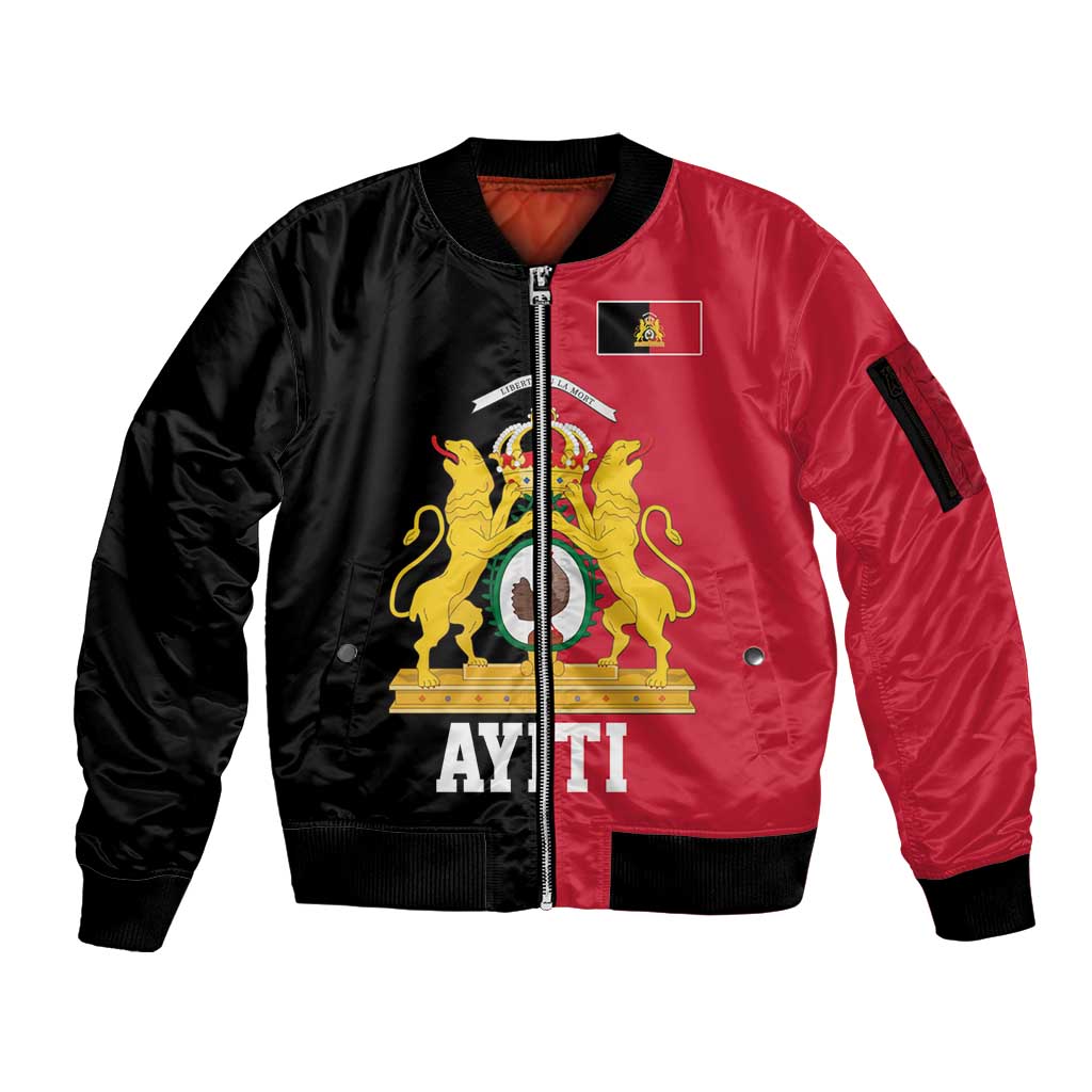 First Empire of Haiti 1804 –1806 Sleeve Zip Bomber Jacket Liberte ou la Mort!