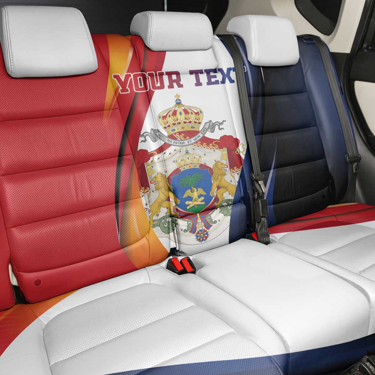 Personalized Second Empire of Haiti 1849-1859 Back Car Seat Cover Dieu Ma Patrie Et Mon Epee