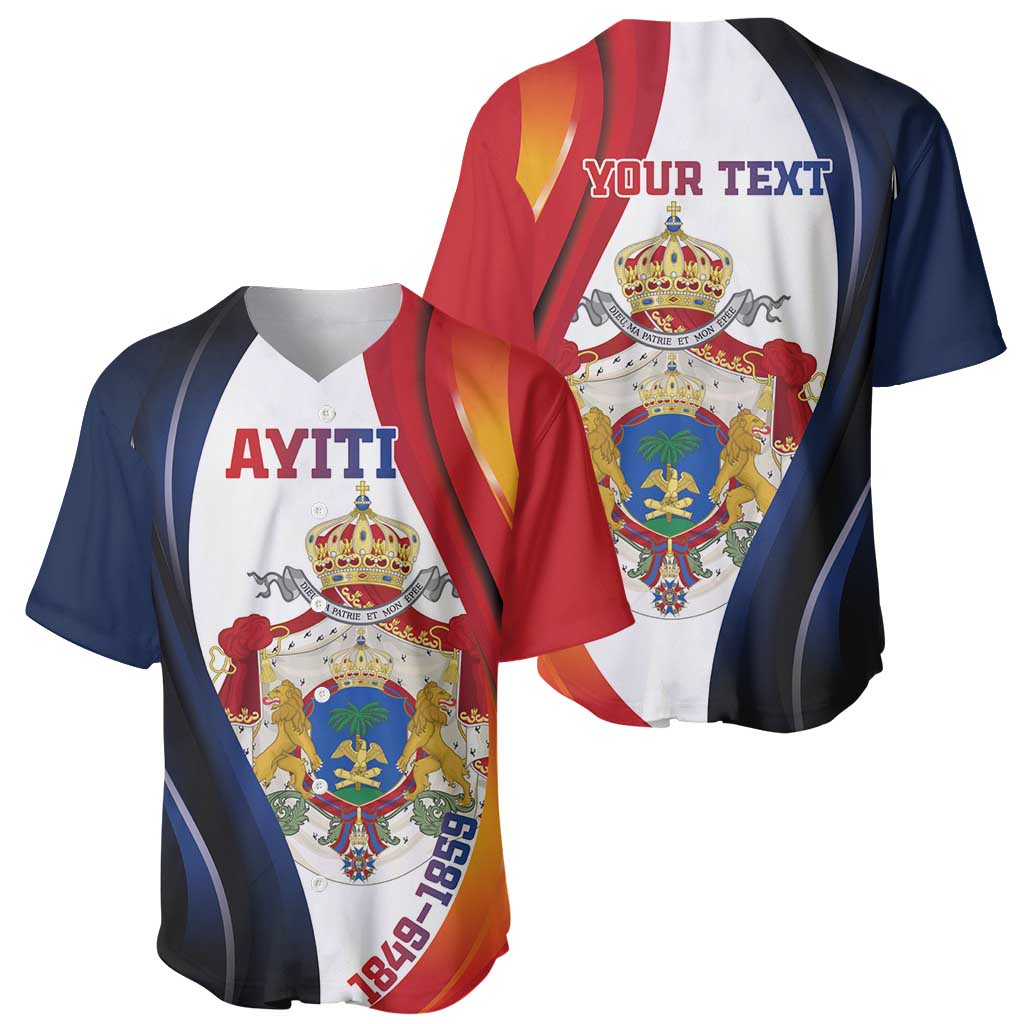 Personalized Second Empire of Haiti 1849-1859 Baseball Jersey Dieu Ma Patrie Et Mon Epee