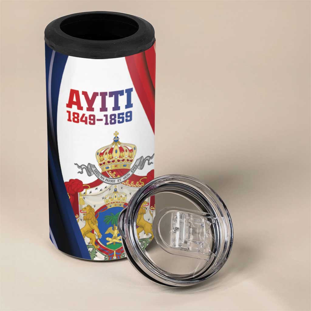 Personalized Second Empire of Haiti 1849-1859 4 in 1 Can Cooler Tumbler Dieu Ma Patrie Et Mon Epee
