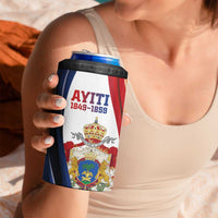 Personalized Second Empire of Haiti 1849-1859 4 in 1 Can Cooler Tumbler Dieu Ma Patrie Et Mon Epee