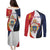 Personalized Second Empire of Haiti 1849-1859 Couples Matching Puletasi and Long Sleeve Button Shirt Dieu Ma Patrie Et Mon Epee