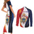 Personalized Second Empire of Haiti 1849-1859 Couples Matching Short Sleeve Bodycon Dress and Long Sleeve Button Shirt Dieu Ma Patrie Et Mon Epee