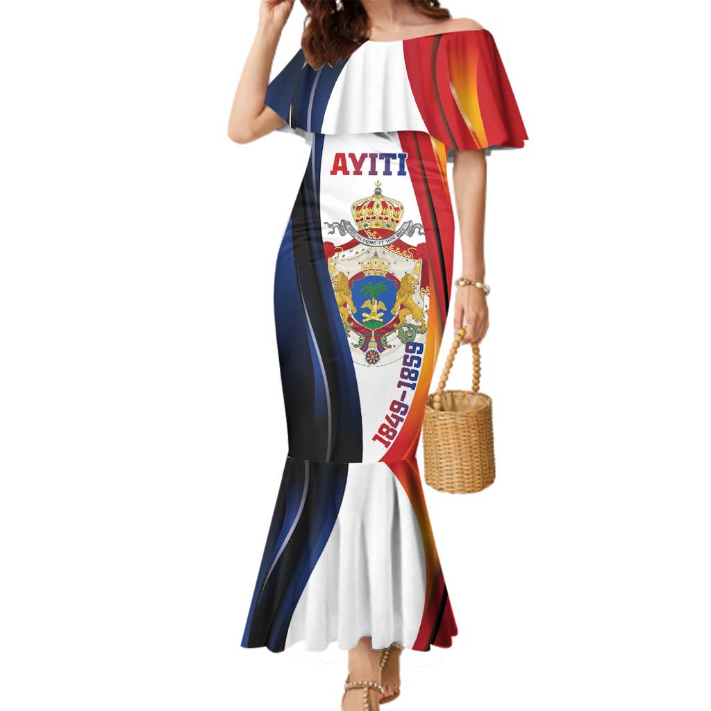 Personalized Second Empire of Haiti 1849-1859 Family Matching Mermaid Dress and Hawaiian Shirt Dieu Ma Patrie Et Mon Epee