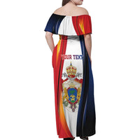 Personalized Second Empire of Haiti 1849-1859 Family Matching Off Shoulder Maxi Dress and Hawaiian Shirt Dieu Ma Patrie Et Mon Epee