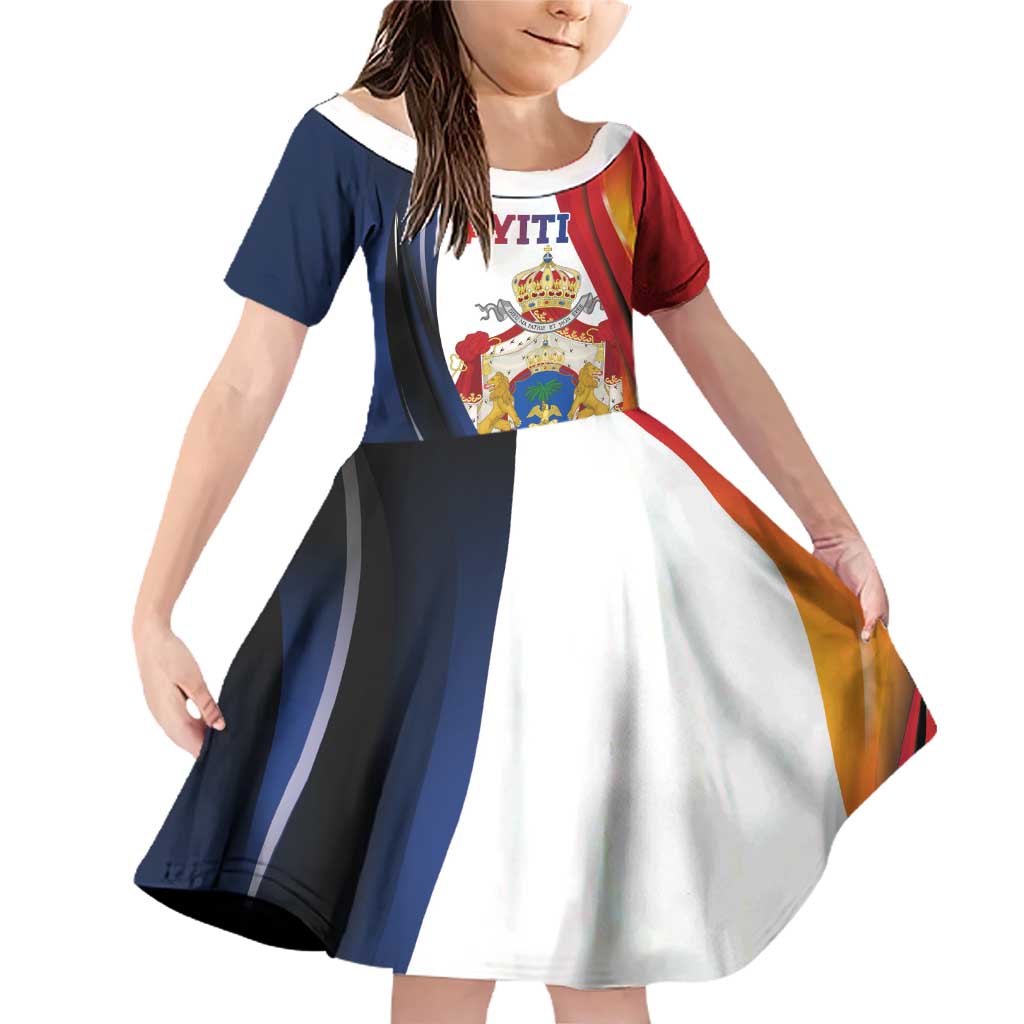 Personalized Second Empire of Haiti 1849-1859 Family Matching Off Shoulder Short Dress and Hawaiian Shirt Dieu Ma Patrie Et Mon Epee