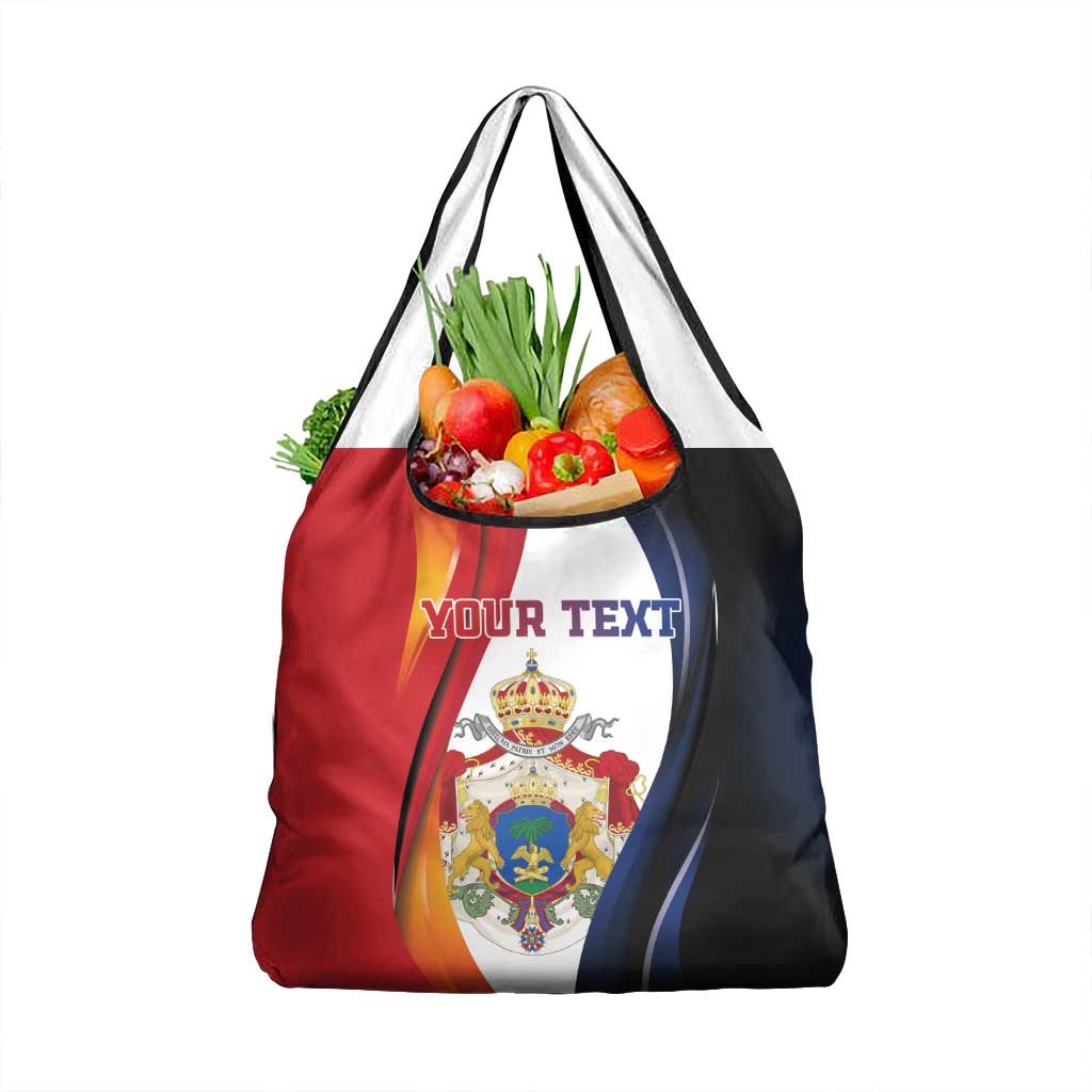 Personalized Second Empire of Haiti 1849-1859 Grocery Bag Dieu Ma Patrie Et Mon Epee