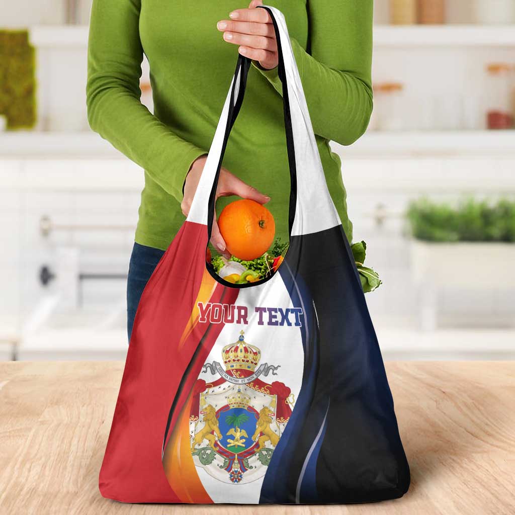 Personalized Second Empire of Haiti 1849-1859 Grocery Bag Dieu Ma Patrie Et Mon Epee