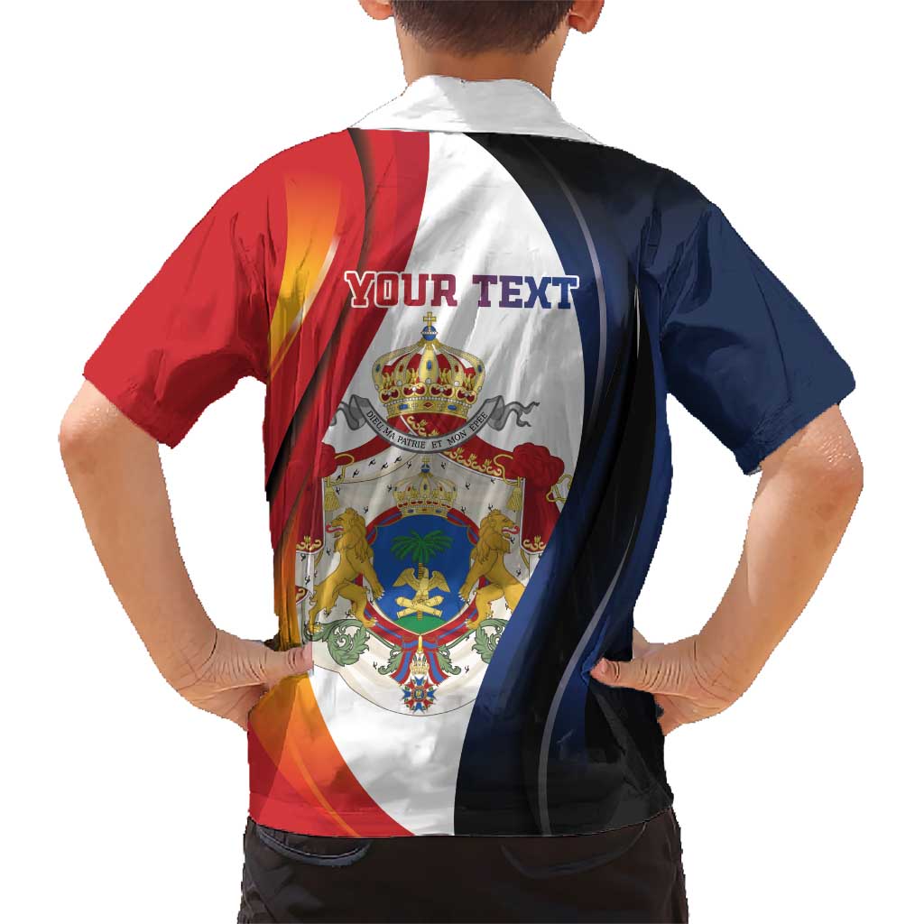 Personalized Second Empire of Haiti 1849-1859 Kid Hawaiian Shirt Dieu Ma Patrie Et Mon Epee