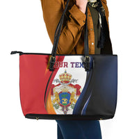 Personalized Second Empire of Haiti 1849-1859 Leather Tote Bag Dieu Ma Patrie Et Mon Epee
