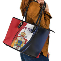 Personalized Second Empire of Haiti 1849-1859 Leather Tote Bag Dieu Ma Patrie Et Mon Epee
