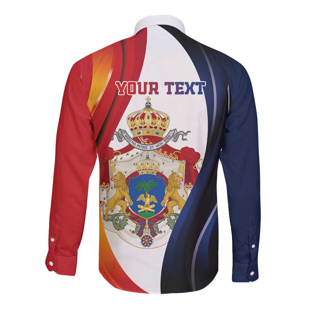 Personalized Second Empire of Haiti 1849-1859 Long Sleeve Button Shirt Dieu Ma Patrie Et Mon Epee