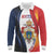 Personalized Second Empire of Haiti 1849-1859 Long Sleeve Polo Shirt Dieu Ma Patrie Et Mon Epee