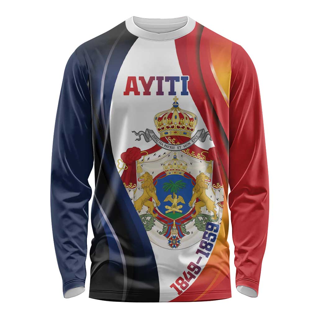 Personalized Second Empire of Haiti 1849-1859 Long Sleeve Shirt Dieu Ma Patrie Et Mon Epee