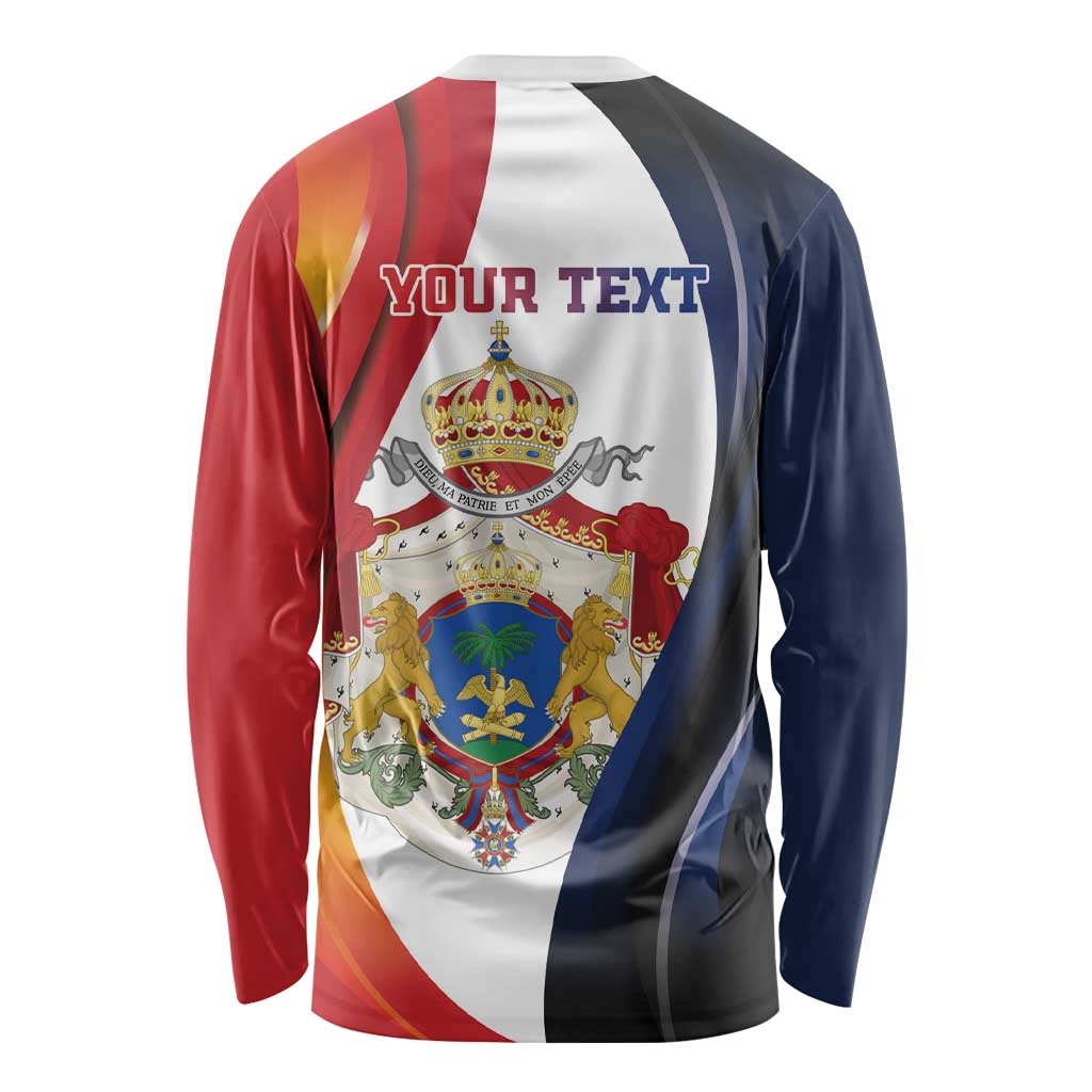 Personalized Second Empire of Haiti 1849-1859 Long Sleeve Shirt Dieu Ma Patrie Et Mon Epee