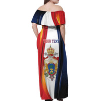 Personalized Second Empire of Haiti 1849-1859 Off Shoulder Maxi Dress Dieu Ma Patrie Et Mon Epee