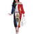 Personalized Second Empire of Haiti 1849-1859 Off The Shoulder Long Sleeve Dress Dieu Ma Patrie Et Mon Epee
