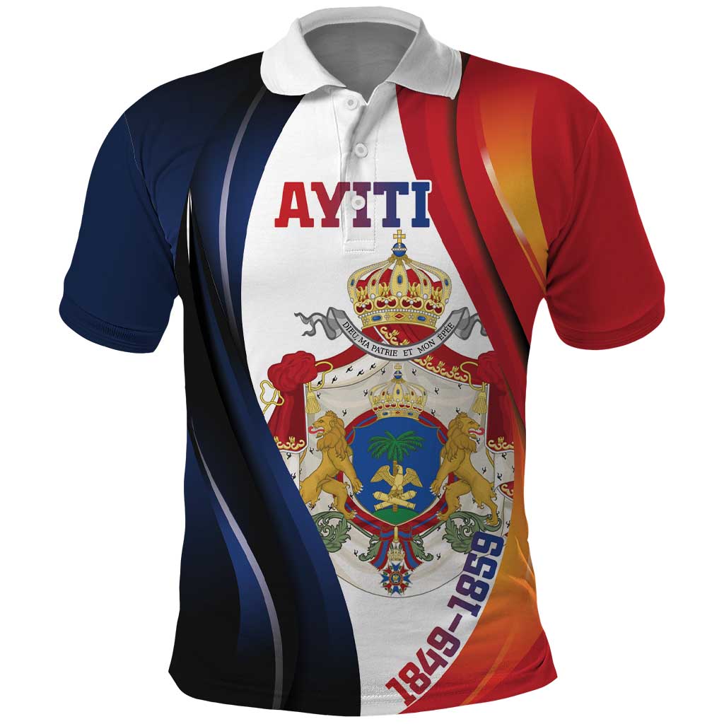 Personalized Second Empire of Haiti 1849-1859 Polo Shirt Dieu Ma Patrie Et Mon Epee