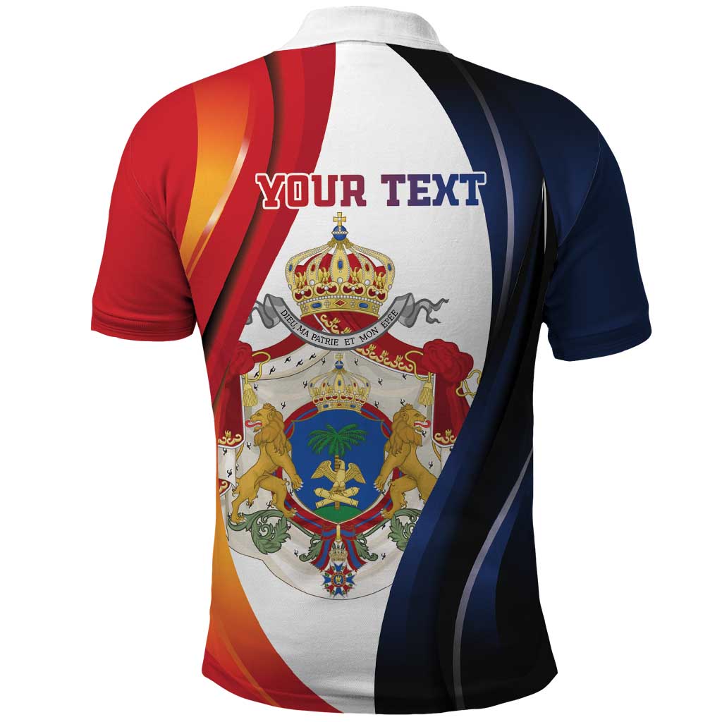 Personalized Second Empire of Haiti 1849-1859 Polo Shirt Dieu Ma Patrie Et Mon Epee