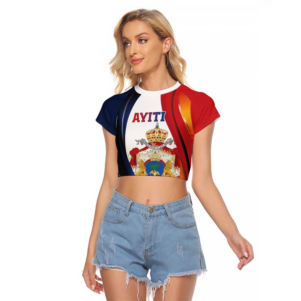 Personalized Second Empire of Haiti 1849-1859 Raglan Cropped T Shirt Dieu Ma Patrie Et Mon Epee